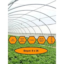 Sera Naylonu, 36 Aylık, 5 Katkılı, 350 Micron 8x36 Şeffaf Sera Örtüsü, Uv Dayanımlı, Ir, Ev, Ab, Ld