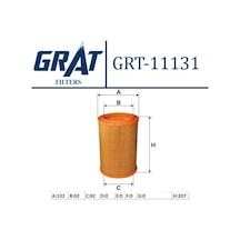 GRAT 11131 HAVA FİLTRESİ LAGUNA I 01- ESPACE 99-02 1.9 DTI