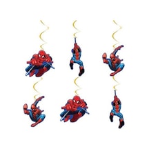 Asmalı Tavan Sarkıt Süsü 6 Lı Spiderman Çok Renkli