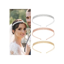 Özel Üretim Kristal Taşlı Gold Renk Taç Gelin Tacı 1 Adet Gold Renk Gold - 789183962 Gold - 789183962 Gold