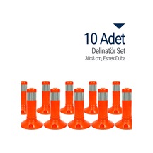 10'lu Delinatör Set 30 x 8 CM. Esnek Duba