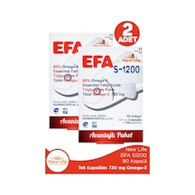 New Life Efa S-1200 Mg 90 Kapsül 2 Adet