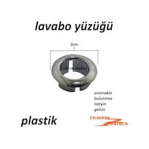 Lavabo Yüzüğü Lavabo Bilezik Tapası Paarlak Plastik