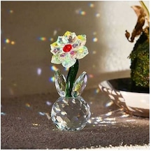 Pazly Renkli Ayçiçeği Desenli Kristal Güneş Yakalayıcı - Özel Günler İçin Şık Dekor