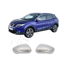 Nissan Qashqai J10 Uyumlu 2007-2014 Ayna Kapağı 2 Parça Abs Krom Kaplama