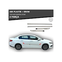 Fıat Egea Sedan - Hb - Sw Yan Kapı Koruma Çıtası Plastik + Krom Unvrslppkçt00053