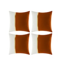 4 Paket Sonbahar Dekoratif Kırlent Kılıfları 45 X 45 Cm Oturma Odası Kanepe Yatak İçin, Sert Turuncu Ve Beyaz Kadi Diğer