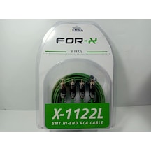 For-x Ofc Rca Kablosu 5 Metre For-x X-1122l Profesyonel %100 Bakır Amfi Rca Kablosu