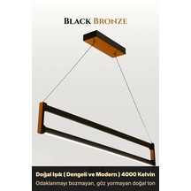 Orion Bronz Lineer Led Sarkıt Avize Kumandalı Dim Edilebilir Yukarı & Aşağı Işık Doğal Işık