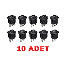 Aç Kapa 1-0-2 On Off On Çıt Çıt Düğme 12v 10 Adet Anahtar Düğme