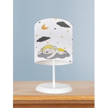 Mekta Home Bebek Ve Çocuk Odası Sevimli Uyuyan Ayı Desenli Abajur