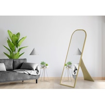 Lessa Gold / Boy Aynası / Dekoratif Boy Aynası / Ayaklı Boy Aynası / Altın