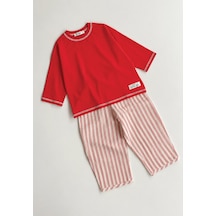 Cigit Oversize Pantolon Takım 2-10 Yaş Kırmızı
