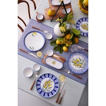 Kütahya Porselen Lemon Charm 14 Parça 6 Kişilik Kahvaltı Takımı Ekru