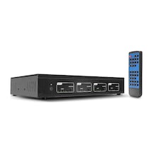 Lindy LIN-38247 4 Port Giriş 4 Port Çıkış 18G Kumandalı Audio HDMI Switch