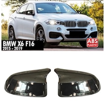 Bmw X6 F16 2015-2019 Yarasa Ayna Kapağı - Parlak Siyah Abs Plasti
