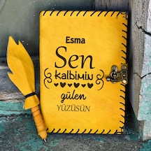 Sen Kalbimin Gülen Yüzüsün Deri Defter
