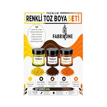 3'lü Set Premium Parafin Soya Wax Toz Mum Boyası Hobi Seti - 10 Cc Sarı, Kahverengi, Turuncu Bkfab3srkht10g Karışık