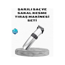 Profesyonel Şarjlı Saç Ve Sakal Kesme Makinesi - Paslanmaz Çelik Bıçaklı, Ergonomik Ve Sessiz Motorlu
