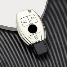 Mercedes A B C E S G Serisi Gl Gla Glc Cla Cls Amg W212 W205 W204 Tpu Anahtar Kılıfı Beyaz Gümüş