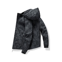 Sımıcg Casual Kapüşonlu Su Geçirmez Ceket-siyah Siyah