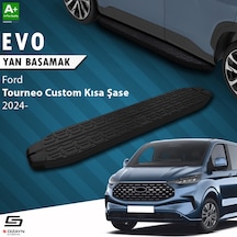 S-dizayn Ford Tourneo Custom 2 Kısa Şase Evo Siyah Yan Basamak 223 Cm 2023 Üzeri A+ Kalite