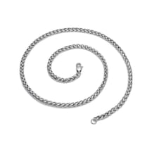 Chavin 50 Cm. 3/4 Mm. Burgu Çelik Erkek Zincir Kolye Dg34 Gümüş