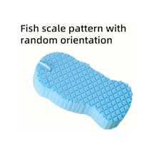 Fochsia Mavi 1/4 Adet Ultra Yumuşak Peeling Banyo Süngeri Yeniden Kullanılabilir Vücut Yıkama Mavi