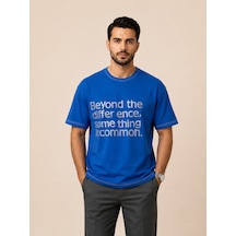 Vıgoss Actıon Owersıze Baskılı Erkek T-shırt 62662-03501 Saks
