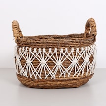 Ürgüp 34x31x28 Cm. Doğal Abaka El Yapımı Oval Sepet M Bej Ürgüp 34x31x28 Cm. Doğal Abaka El Yapımı Oval Sepet M Bej