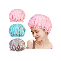 Duş Bonesi, Kadın Duş Bonesi, Su Geçirmez Duş Bonesi Plastik Tekrar Kullanılabilir Duş Bonesi Elastik