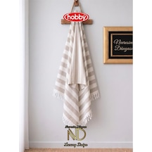 Stripe Kahve Plaj Hlusu 70x140 - Yluh-867139 Renkli