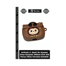 Airpods 3. Nesil İle Uyumlu Vinyl Earpods Silikon Kılıf Stil Parça Cihaz Koruma Kulaklık Çok Renkli