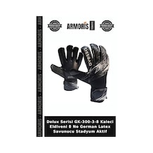 Delux Serisi Gk-300-3-8 Kaleci Eldiveni 8 No German Latex Savunucu Stadyum Aktif Çok Renkli