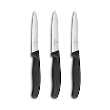 Victorinox Büyük Tırtıklı Siyah Bıçak Seti Özel 3'lü Çok Renkli