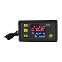 Dijital Sıcaklık Kontrol Termostatı Çift Ekranlı 12v
