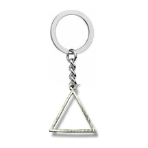 Üçgen Çerçeve Figürlü Anahtarlık Minimal Geometrik Metal Unisex Aksesuar