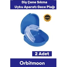 Premium Özel Seri Gece Plağı Çene Diş Sıkma Gıcırdatma Önleyici Koruyucu Diş Aparatı 2 Adet