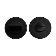 System Yuvarlak Wc Banyo Kapı Rozeti Siyah Renk Ro22w Al6