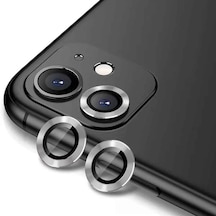 Noktaks - iPhone Uyumlu 12 Mini - Kamera Lens Koruyucu Safir Parmak İzi Bırakmayan Anti-reflective Cl-12 - Gümüş
