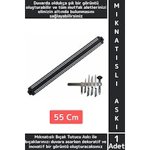 Dayanıklı Kolay Montaj Güvenilir Metal Mutfak Aletleri Çok Şık Pratik Mıknatıslı Bıçak Askısı 55 Cm