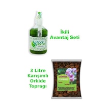 Hüskon Ticaret Planthome Powermix Bitki Besini Ve 3 Litre Orkide Toprağı Set 3 L
