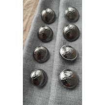 Sıyah Nıkel Metal Düğm 20 Mm 8 Adet