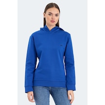Slazenger Kathy In Kadın Kapüşonlu Saks Mavi Sweatshirt Saks Mavi