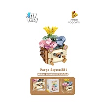 Panlos Mini Potted Plant Serisi Ayı Figürü 281 Parça Oyuncak Yapım Seti -ffp655009