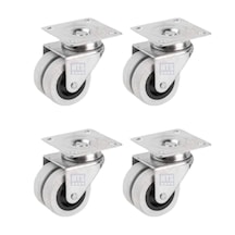 Hts 336 Tabla Bağlantılı Gri Pvc Kaplama 50mm Mobilya Teker 4 Ad.