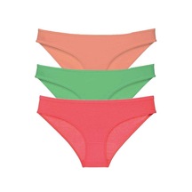 Royaleks 3 adet Süper Eko Set Likralı Kadın Slip Külot 543 RYL-EKO3026 Çok Renkli