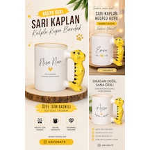 Kişiye Özel - Kaplan Kulplu Kupa Beyaz - Sarı