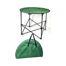 Katlanabilir Kamp Masası Kumaş Çantalı Bahçe 4 Kişilik Yeşil Ha126 Yeşil