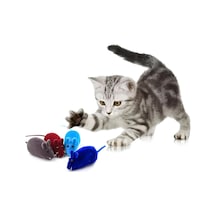 4'lü Sesli Fare Kedi Oyuncağı Seti Renkli Ve Eğlenceli Kedi Av Oyuncakları, Düdüklü Oyuncak Fare, Çiğneme Ve Oyun İçin Uygun, Etkileşimli Kedi Oyuncak Seti